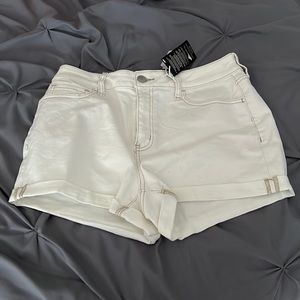White Jean Shorts